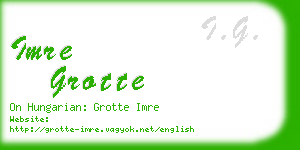 imre grotte business card